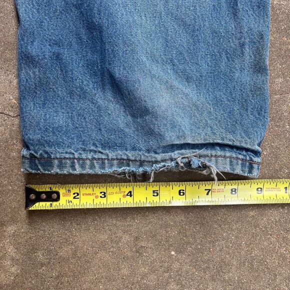 Carhartt Men's Blue Jeans 35x34 skater thrashed jeans denim carpenter - Picture 7 of 8